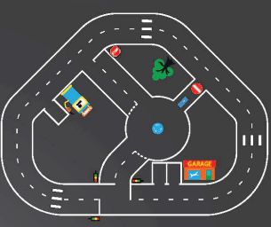 Jeux Thermocollés - Circuit Vélo 12m50x9m70