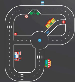 Jeux Thermocollés - Circuit Vélo 13mx11m50