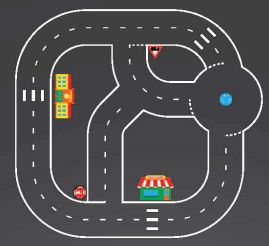 Jeux Thermocollés - Circuit Vélo 10mx9m50