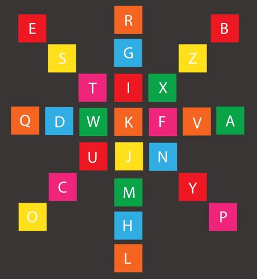 Jeux Thermocollés - Alphabet Majuscule Carré 3m50x4m