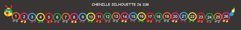 Jeux Thermocollés - Chenille 26 Chiffres