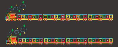 Jeux Thermocollés - Train Alphabet
