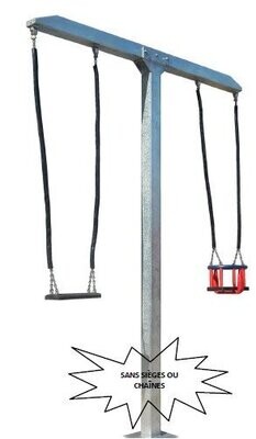 Balançoire Compacte en Acier Galvanisé conforme EN1176