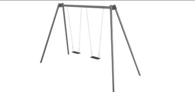 Balançoire double Aires de Jeux conforme EN1176 Balançoire double Aires de Jeux conforme EN1176