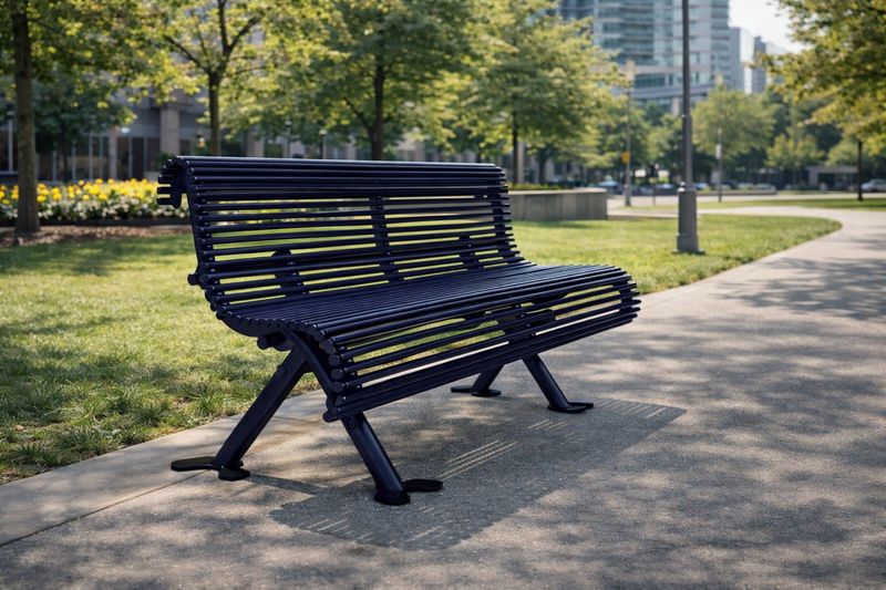 Banc Acier Inoxydable à barreaux