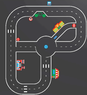 Jeux Thermocollés - Circuit Vélo 13mx11m50