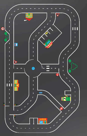 Jeux Thermocollés - Circuit Vélo 21m50x13m