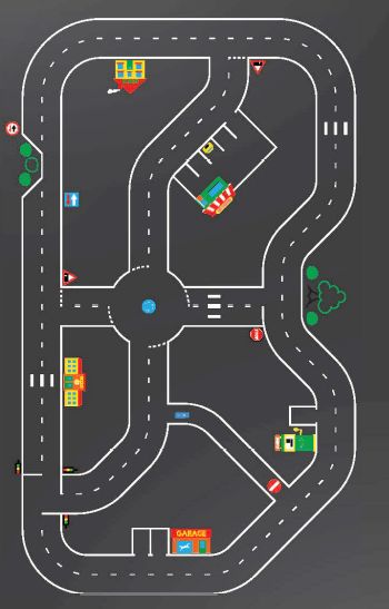 Jeux Thermocollés - Circuit Vélo 21m50x13m