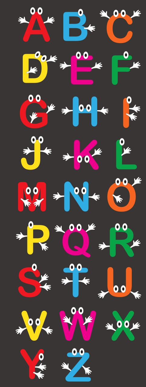 Jeux Thermocollés - Alphabet Ludique Positionnement Libre 50cm par lettre