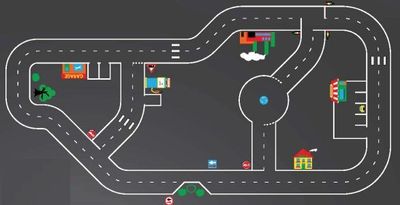 Jeux Thermocollés - Circuit Vélo 23m50x12m50