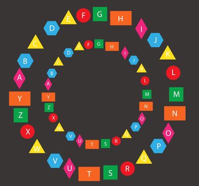 Jeux Thermocollés - Alphabet Géométrique Jeux Thermocollés - Alphabet Géométrique