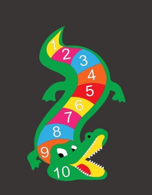 Jeux Thermocollés - Chiffres Crocodile 3m x 2m Jeux Thermocollés - Chiffres Crocodile 3m x 2m