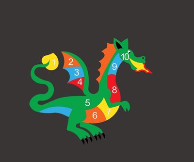 Jeux Thermocollés - Chiffres Dragon 3m50x3m10 Jeux Thermocollés - Chiffres Dragon 3m50x3m10