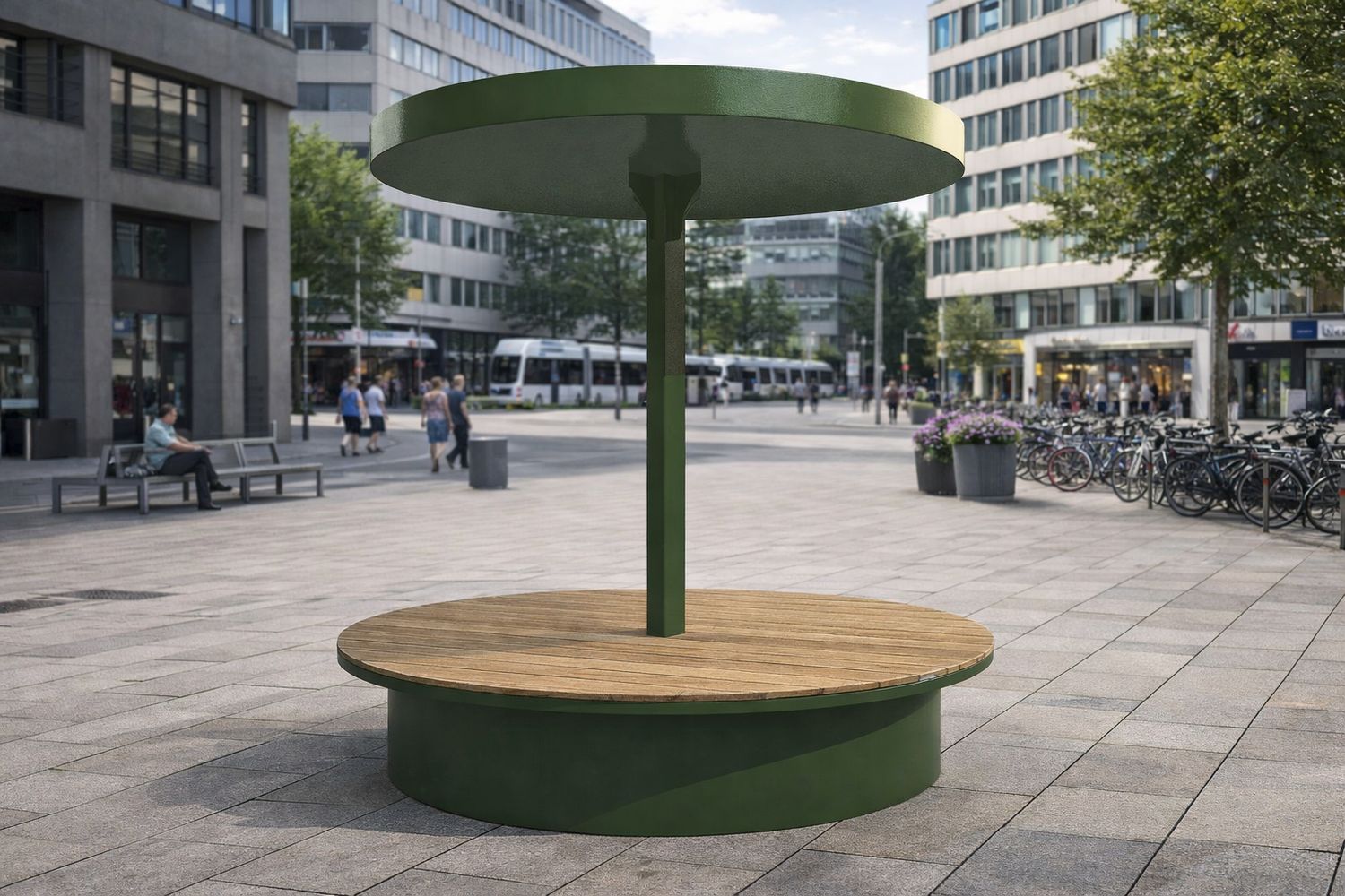 Banc Circulaire Diamètre 2m Solaire - Banc Solaire