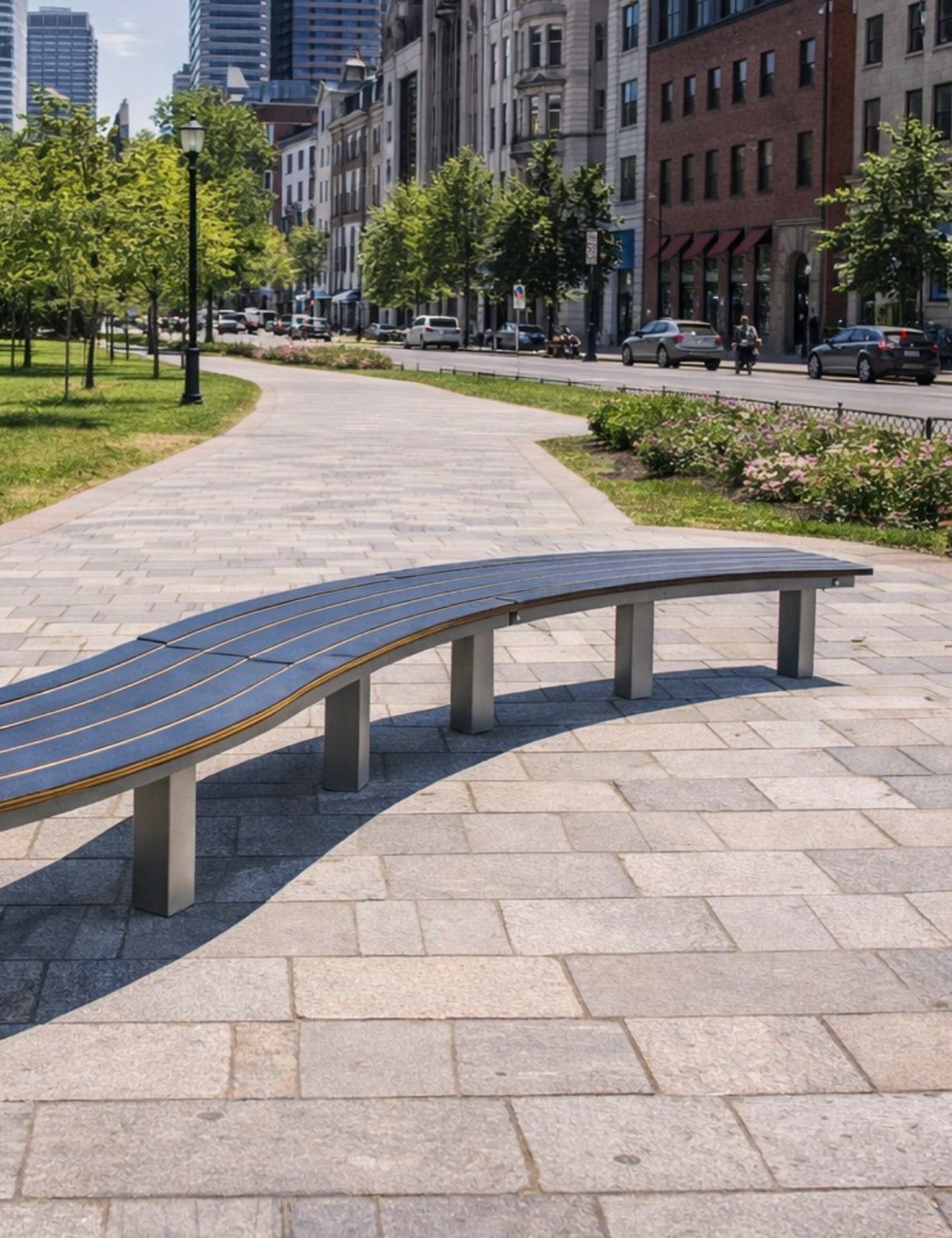 Banc en Acier Inoxydable et HDPE longue life