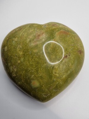 Green Opal Heart: Large