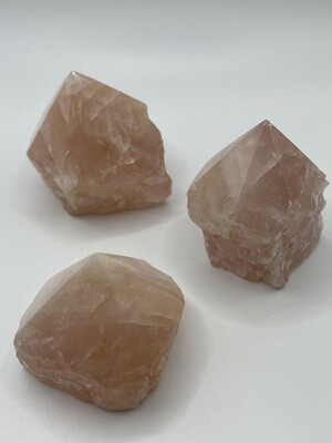 Rose Quartz, Rough with Polished Point