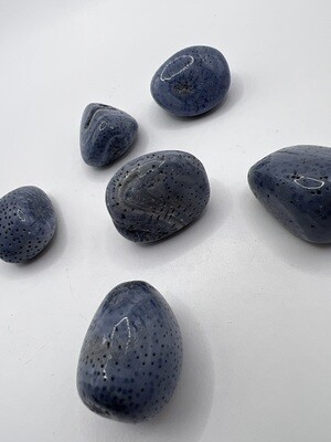 Blue Coral Tumble Stone - A Grade
