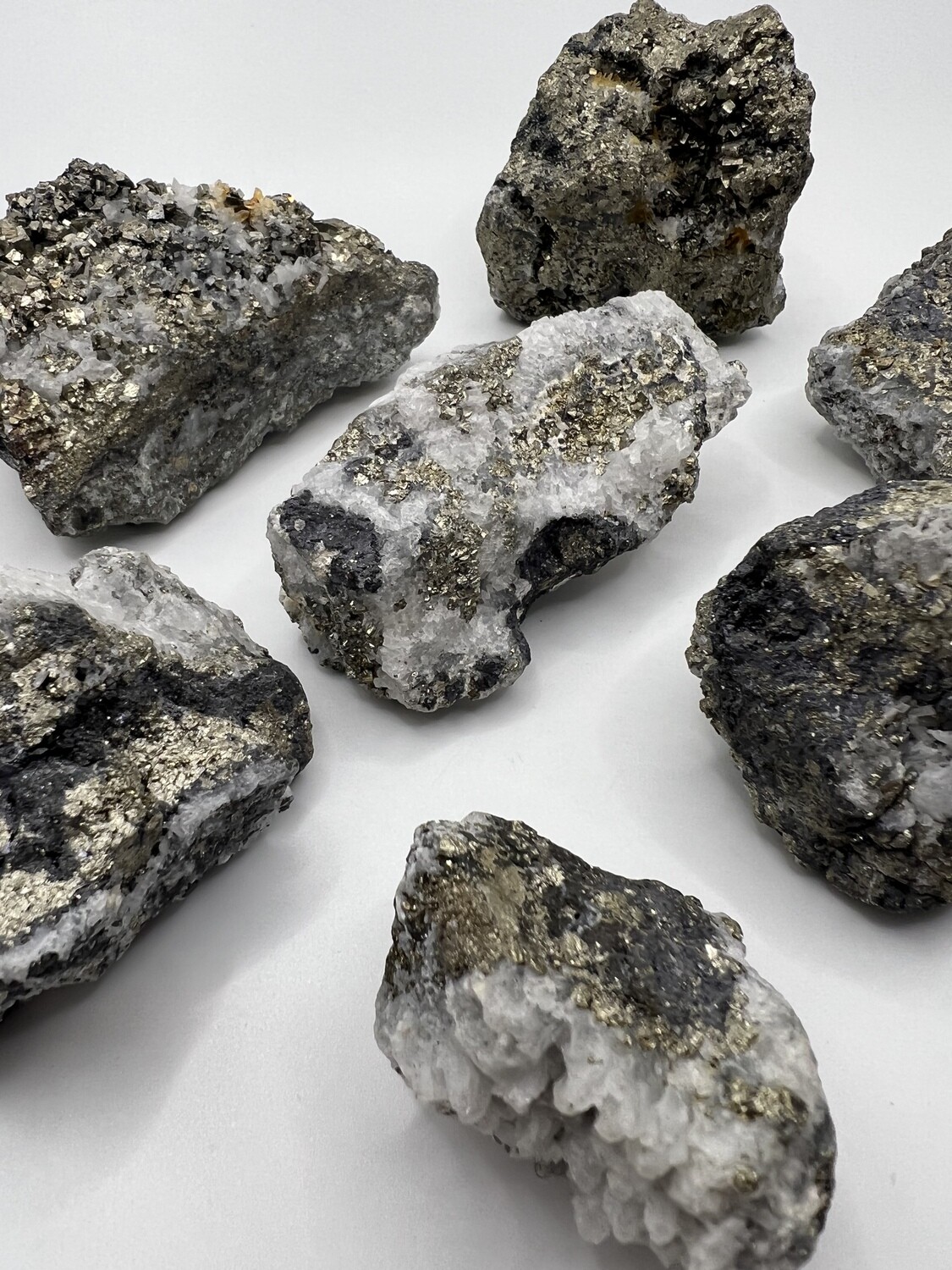 Pyrite in Quartz Natural Chunk