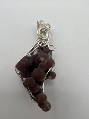 Grape Agate Wire Wrapped Pendant
