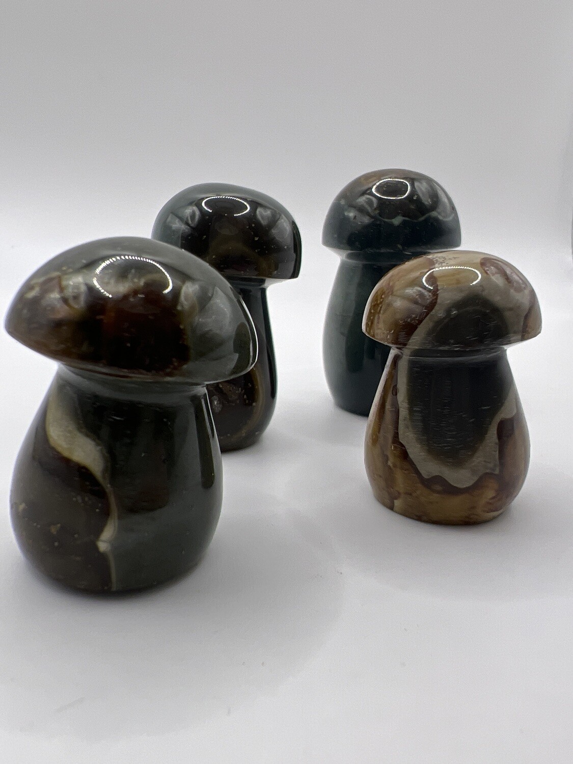 Polychrome Jasper Mushroom Carving