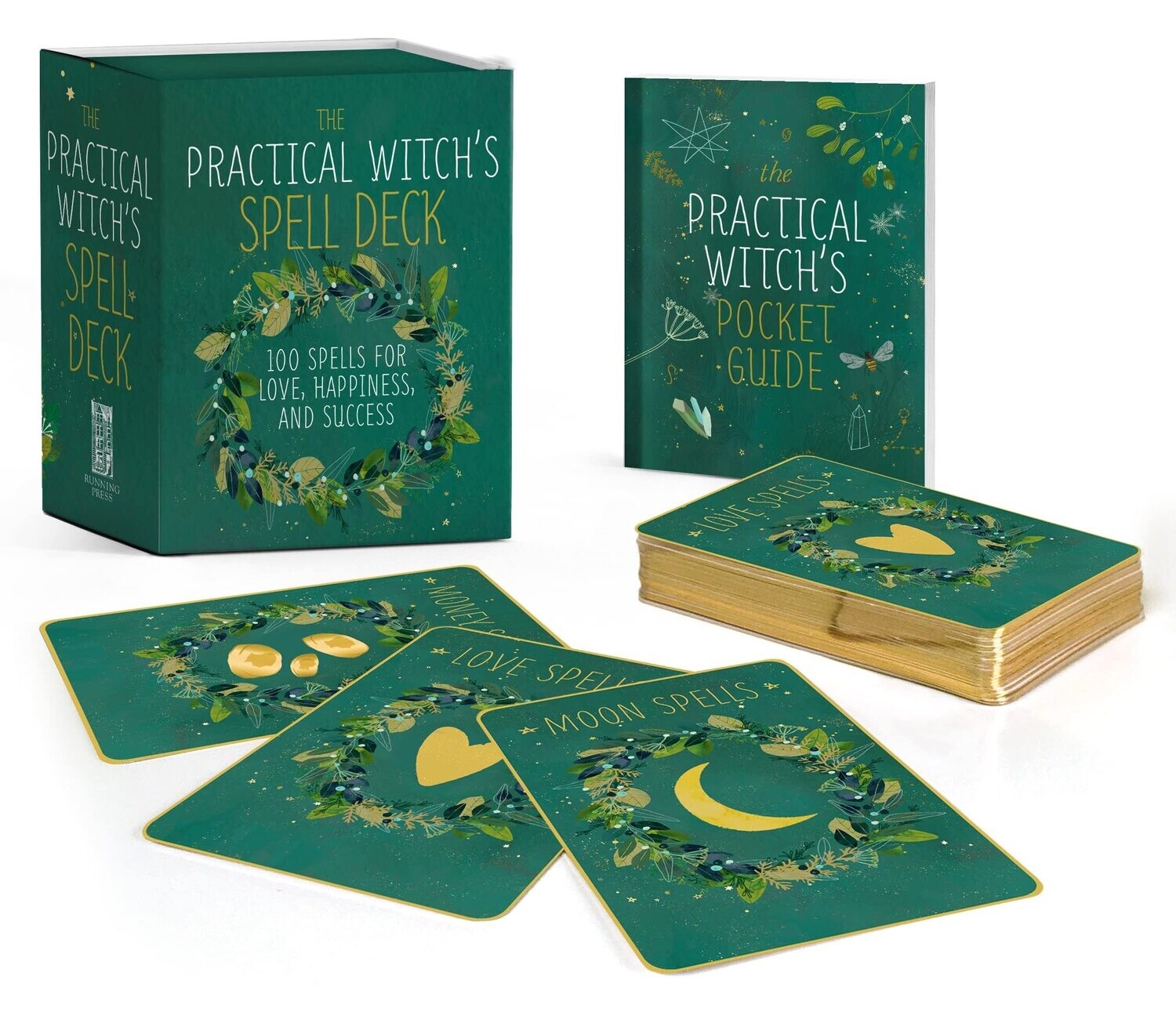 The Practical Witch&#39;s Spell Card Deck &amp; Book: 100 Spells
