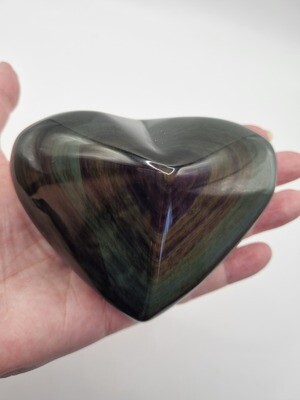 Rainbow Obsidian Heart - Extra Large