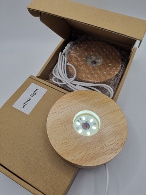 Wooden Light Base for Crystals - Large