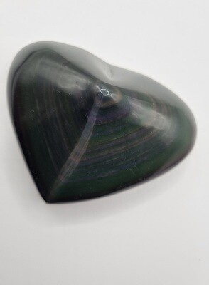 Rainbow Obsidian Heart - Medium