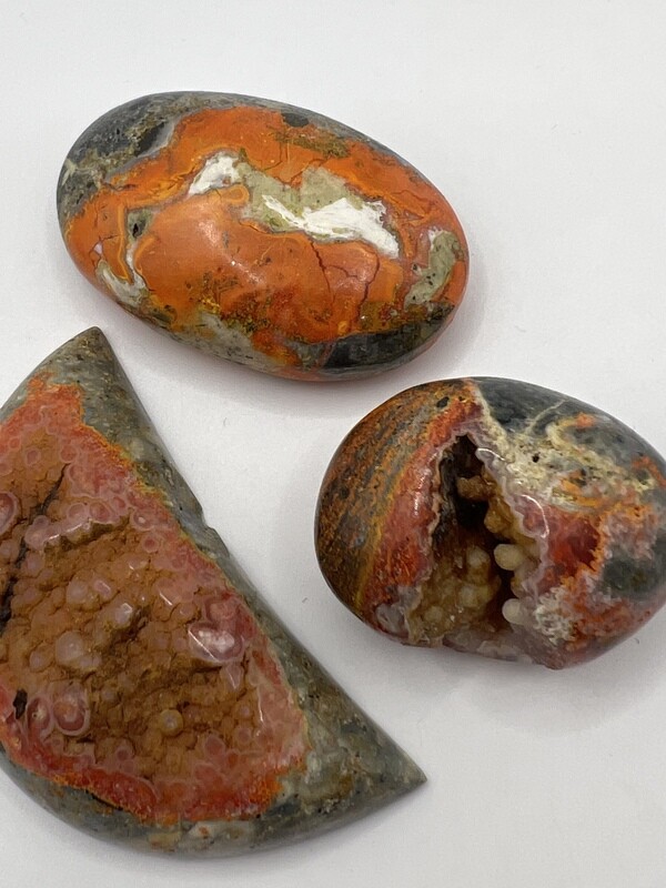 Orange Agate Palm Stone