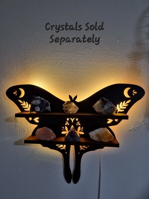 Wooden Decorative Shelf - Luna Moth
