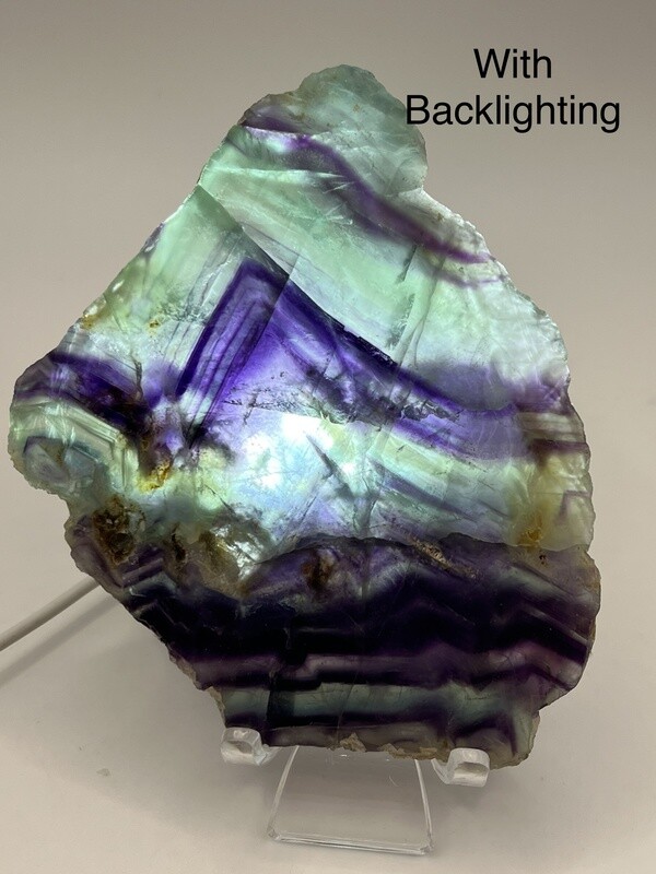 Rainbow Fluorite Slice