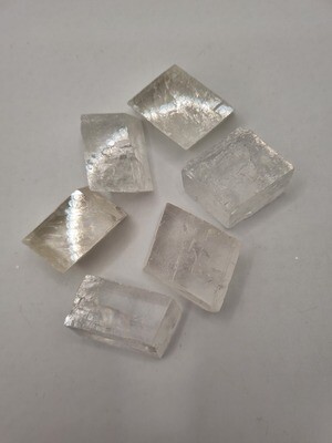 Clear Optical Calcite Rhombus Cube - Group 1