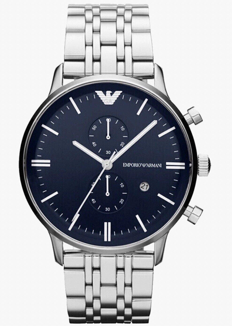 EMPORIO ARMANI Silver Classic Gianni Watch