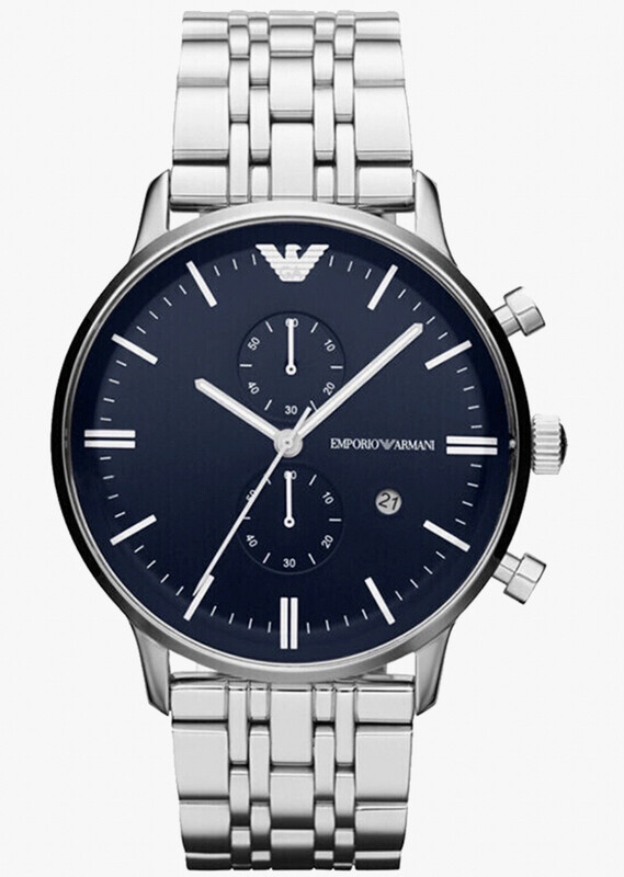 EMPORIO ARMANI Silver Classic Gianni Watch