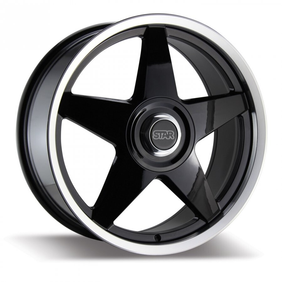 20&quot; Star Wheels Black And Machined