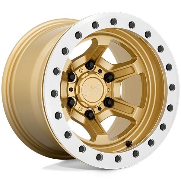BLACK RHINO OFFSHOOT BEADLOCK GLOSS GOLD W/MACHINED RING