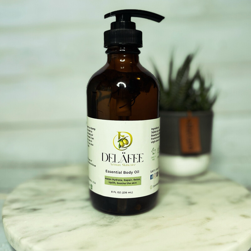 Delafee Essential Body Oil - Luxurious 8 oz Bottle