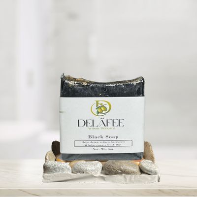 Delafee Premium Black Soap Face Bar
