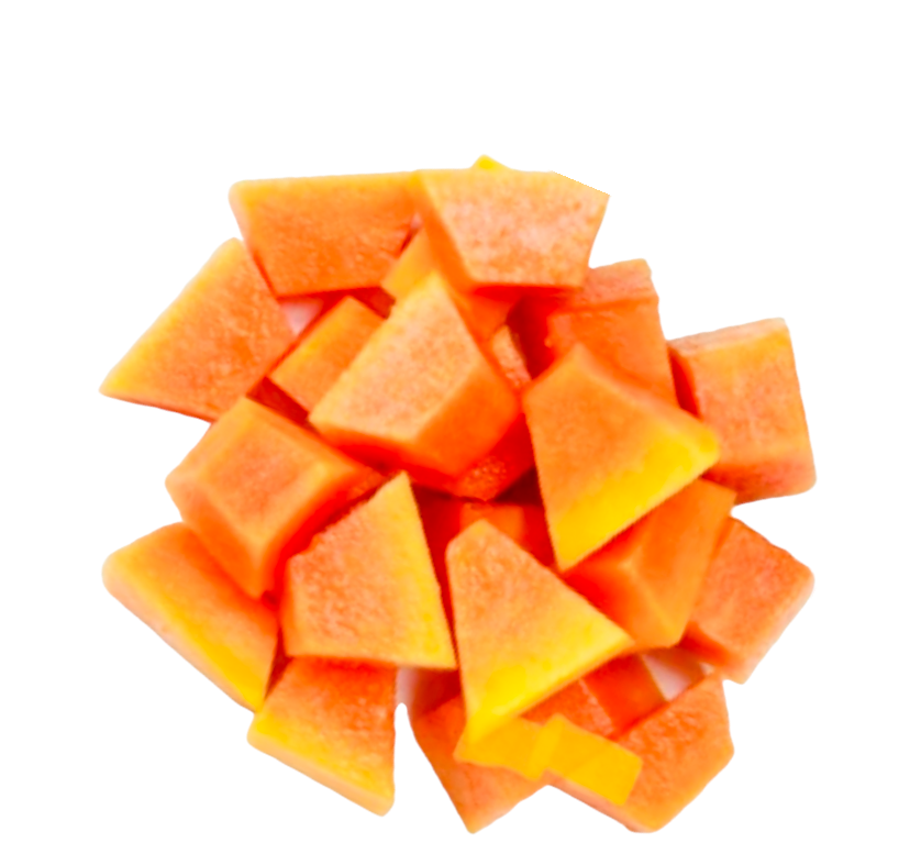 Papayas, Cut, Large
