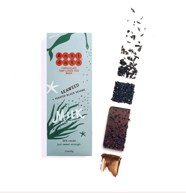 Seaweed &amp; Toasted Black Sesame Chocolate Bar Antidote