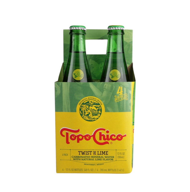 Sparkling Lime 4 pack 12oz Single Topo Chico