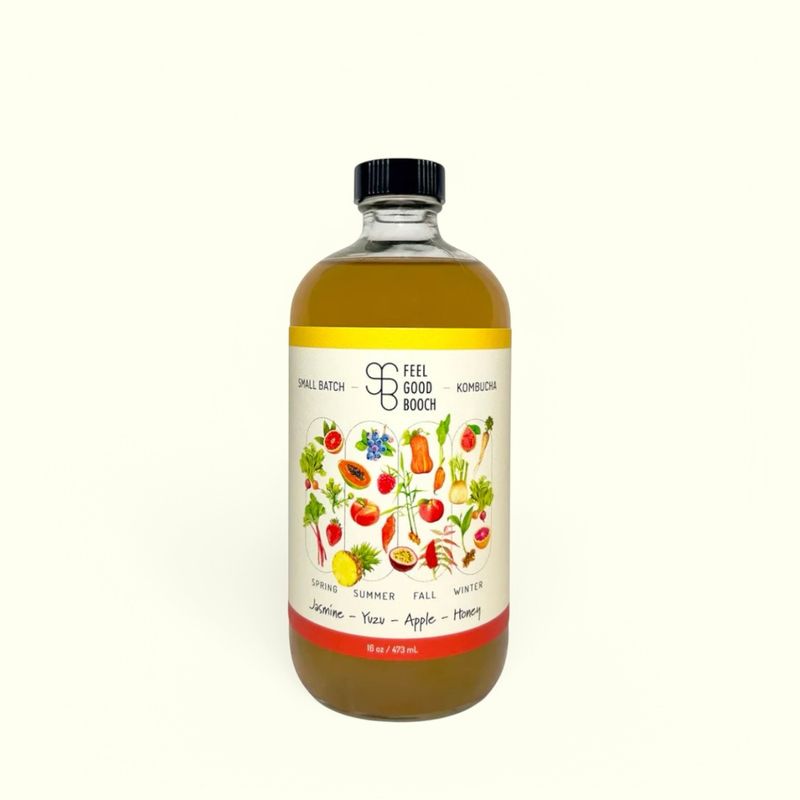 Jasmine Yuzu Apple Honey Kombucha Feel Good Booch