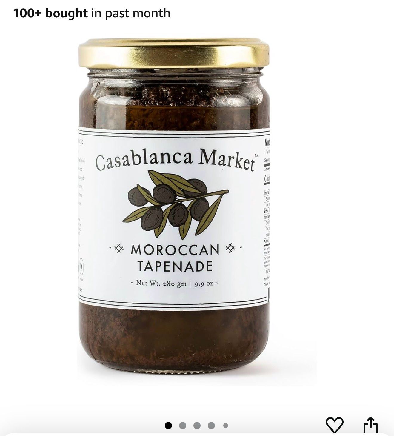 Organic Black Olive Spread Les Moulins Mahjoub