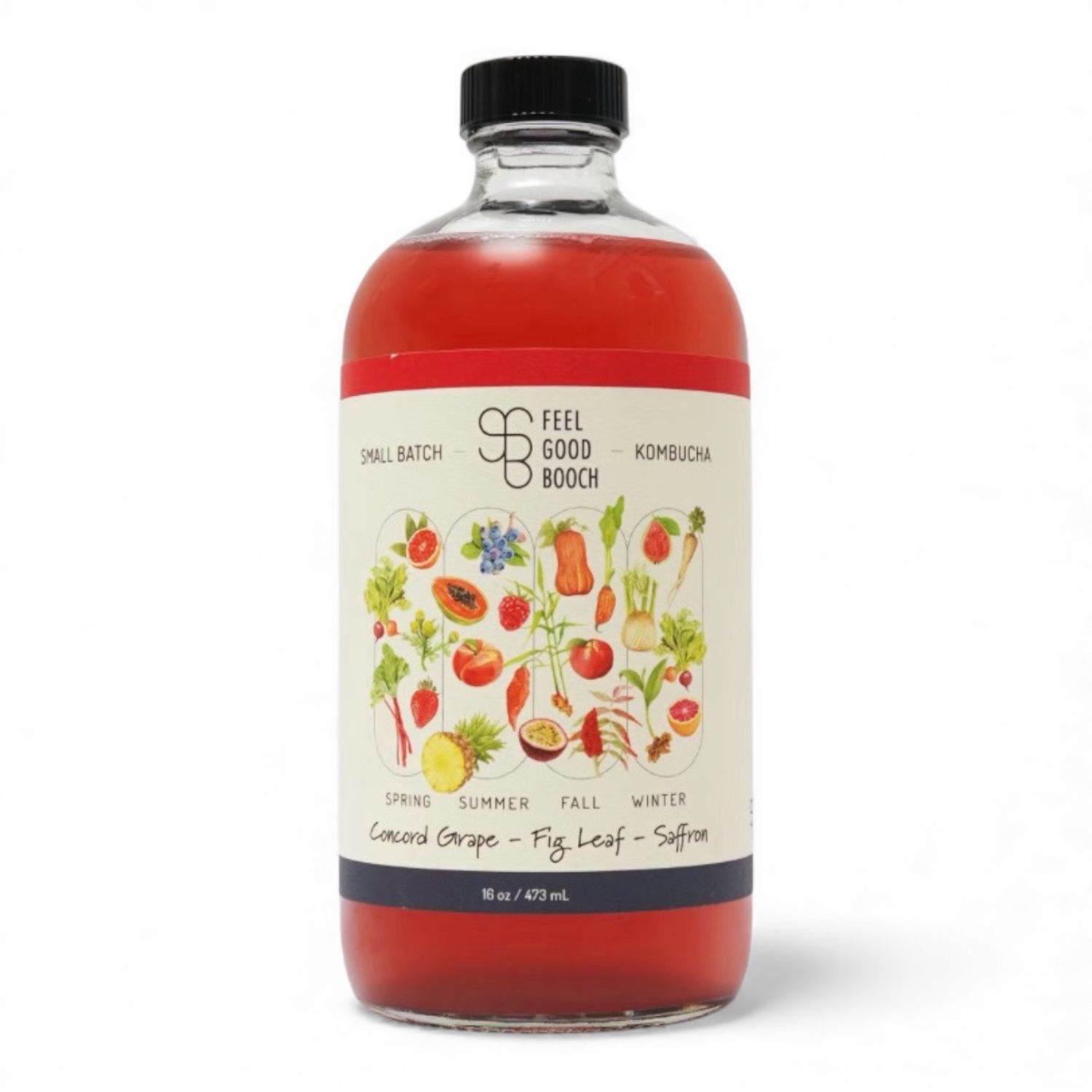 Concord Grape Fig Leaf and Saffron Kombucha Feel Good Booch