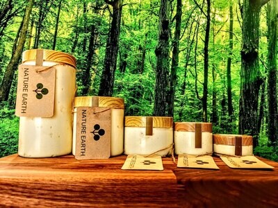 Crema facial y corporal orgánica + vegana + natural, manteca de karité batida y aceite de coco, orgánica y prensada en frío por Nature Terre