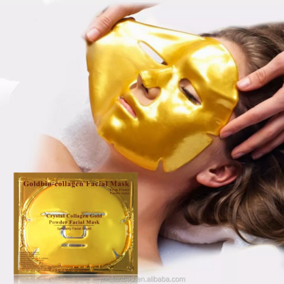 Mascarilla Facial hidratante de colágeno con hidrogel de oro de 24K, mascarilla Facial de cristal con vitamina C, venta al por mayor, OEM