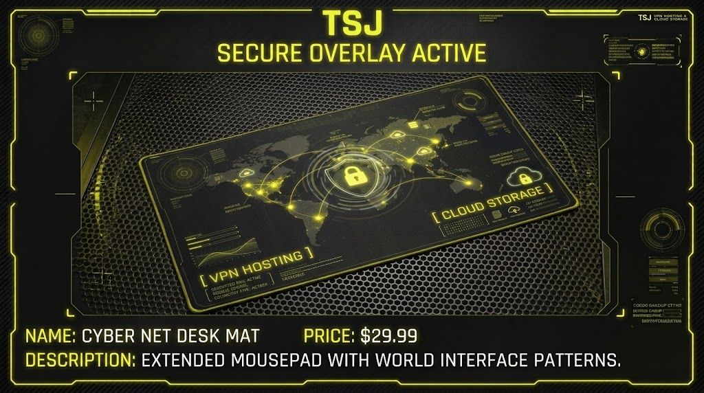 🌐 Cyber Net Desk Mat