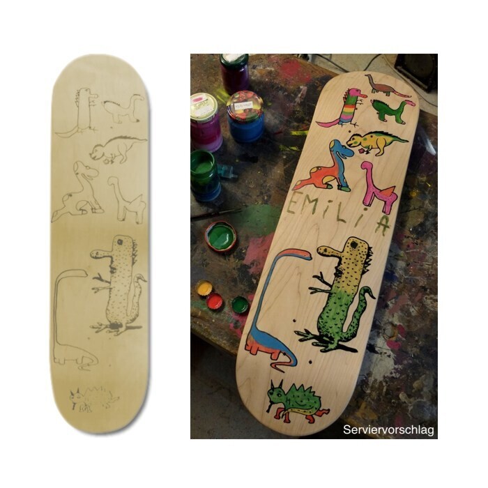 Ausmal Skateboard für Kinder