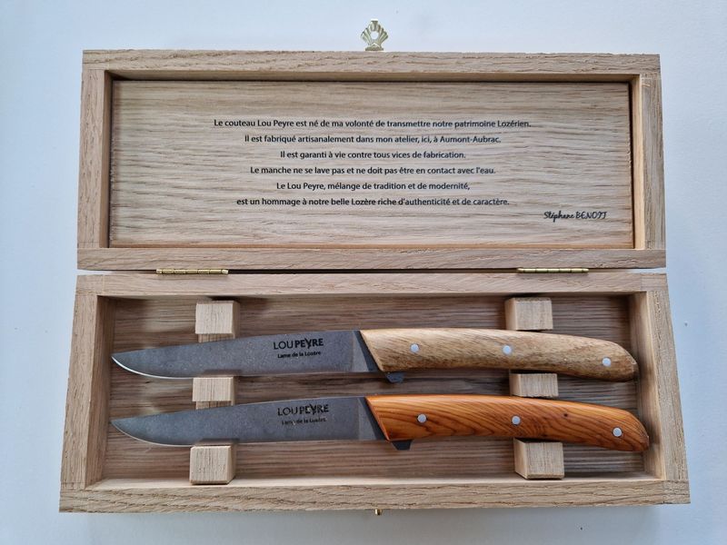 Coffrets de 2 Lou Peyre de table en bois panaché